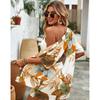 2026 Cross-border Bohemian Short-Sleeve Top & Shorts Set - Strapless Spring/Summer Style