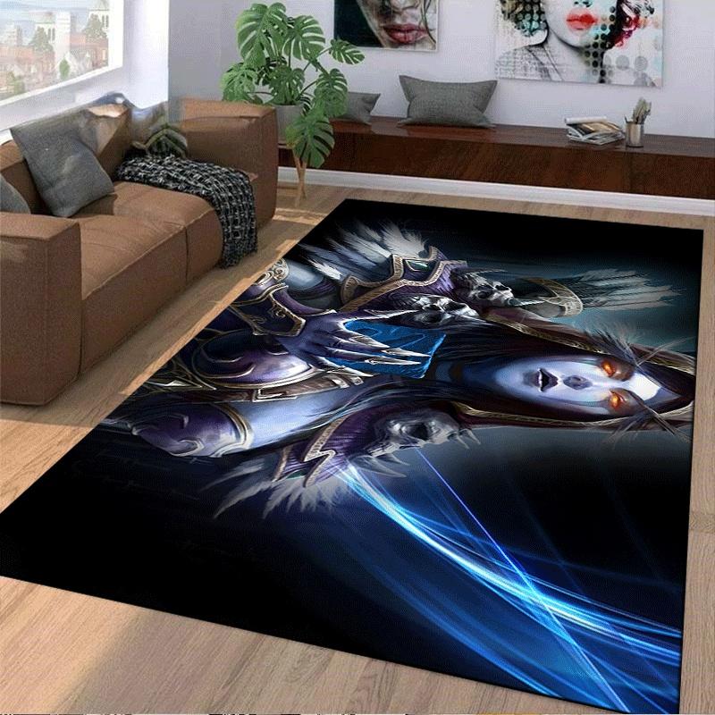 Cold and elegant female archer printed flannel carpet, non-slip, suitable for bedroom, living room, and children's room decoration