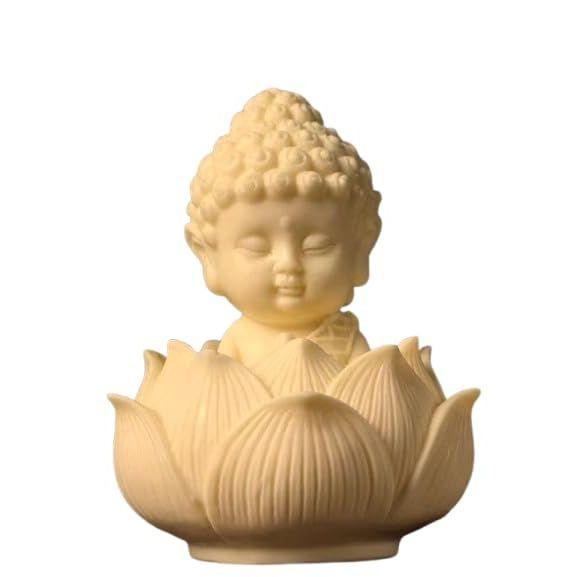 Premium Lotus Baby Buddha Statue for Home Decor Tranquil Spaces, Ideal for Home, Office Desk & Car Dashboard Decoration