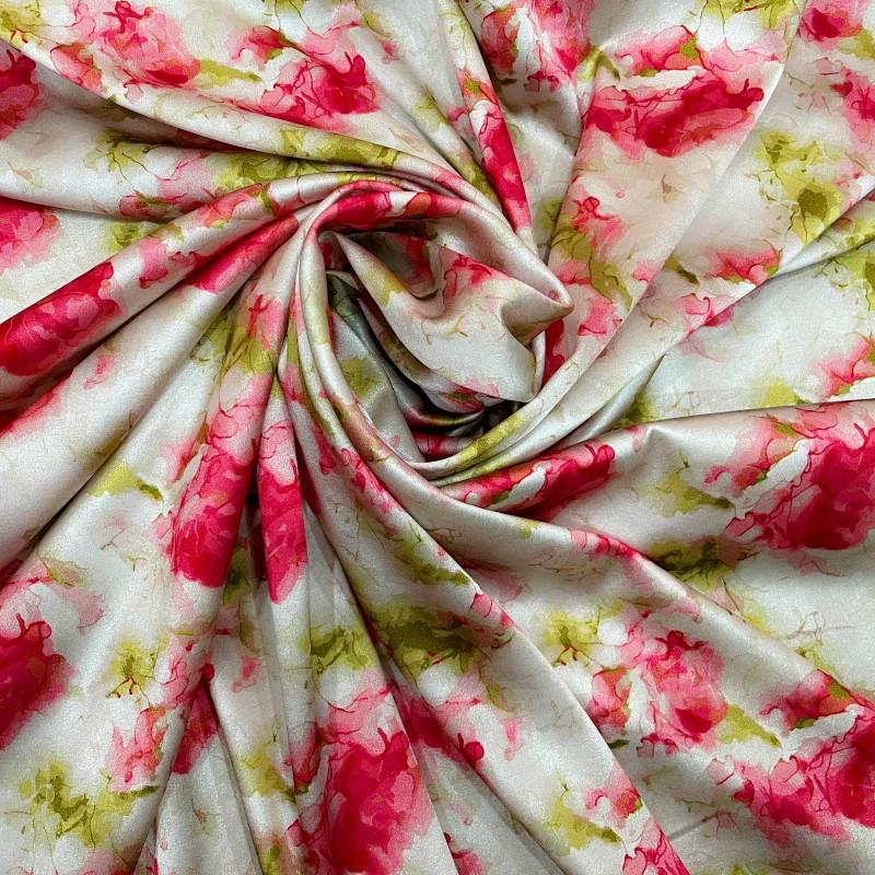 19mm 108cm Printed Silk Stretch Fabrics  China Silk