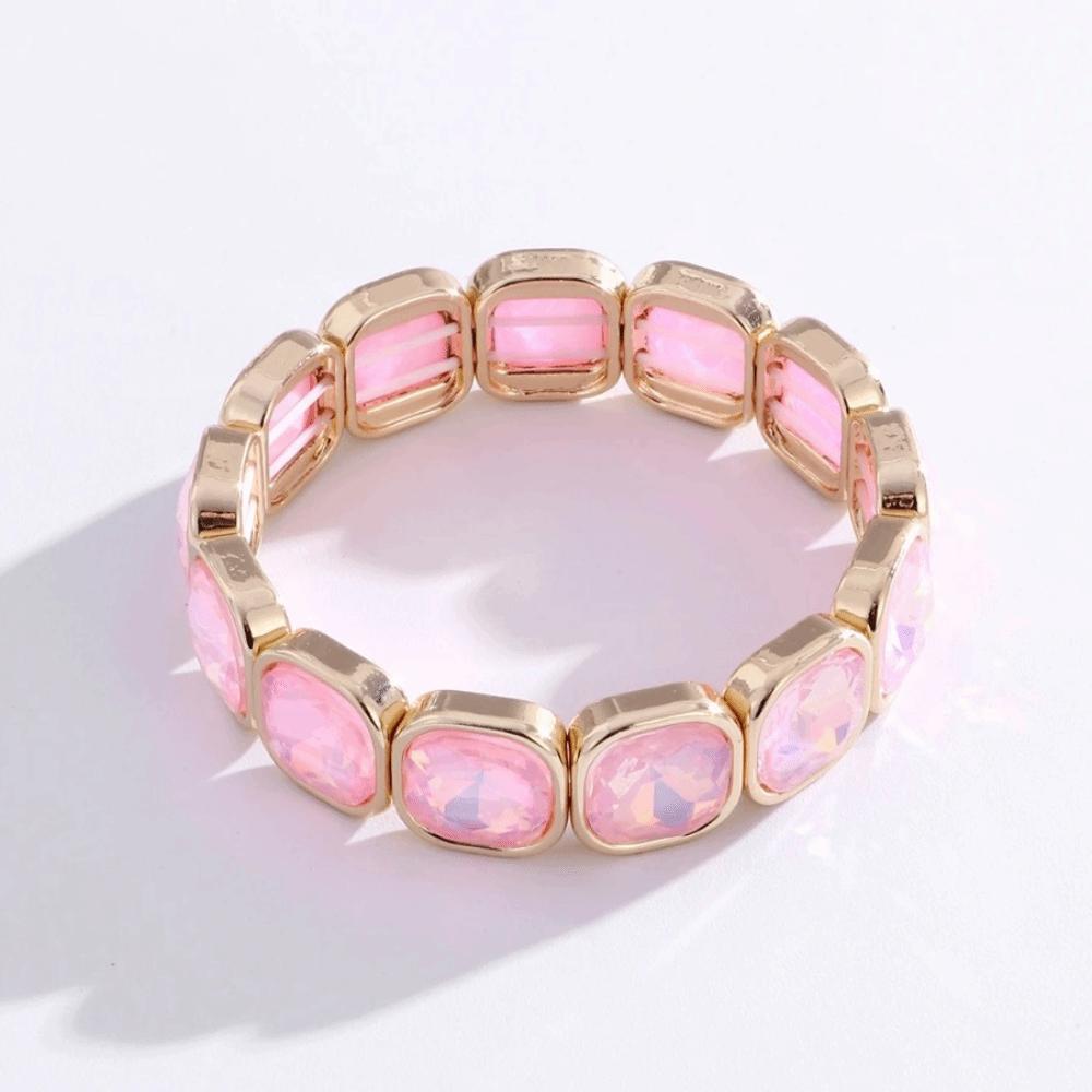 Square Glass Bracelets Beaded Bracelets Boho Crystal Beads Bracelet  Gift