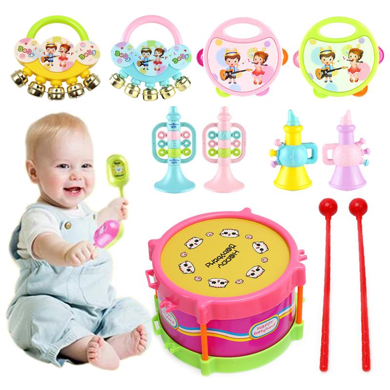 

Детские музыкальные инструменты, игрушки, пластиковые красочные мультяшные милые головоломки, детское просвещение, хлопающий барабан, рожок, подарки для детей TMZ