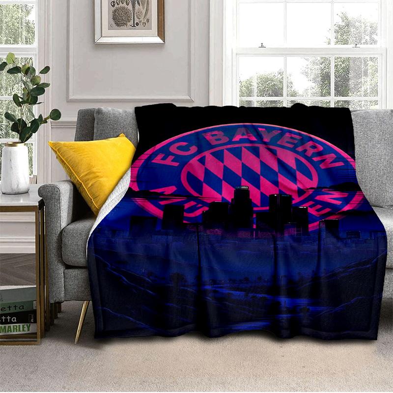 Munich FC Artwork Printed Throws Blanket Soft Flannel Blankets for Couch Bed Gifts for Men Women Picnic Blanket Christmas Gifts