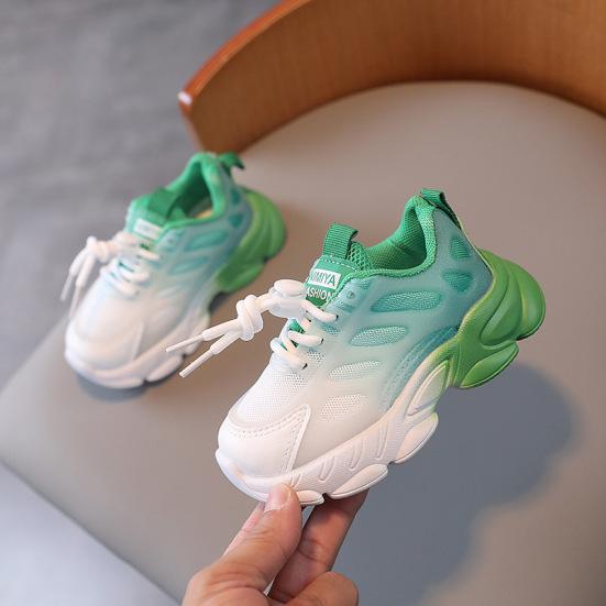 

Yousheng Meresysid Toddler Kids Boys Girls New Sports Leisure Mesh Comfortable Soft Sole Non-slip Fabric Breathable Running Shoes Baby Slip-on Shoes 24 зелёный