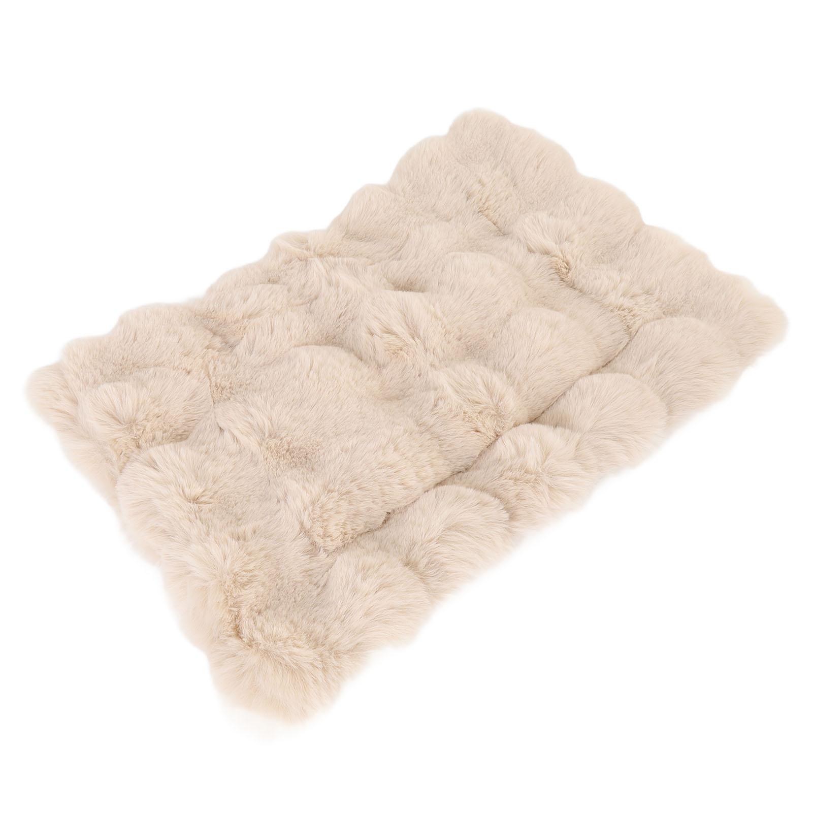 

Fluffy Pet Bed Mat Ultra Soft Comfort Keep Warm Plush Dog Kennel Mat Bed Pad for Dogs Cats M: 40x60cm 3