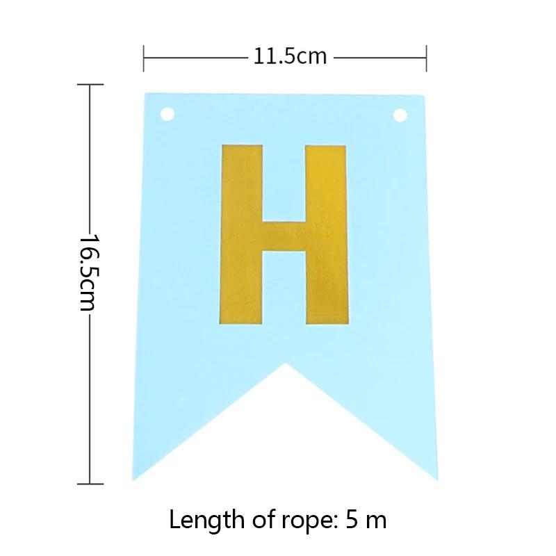 Happy Birthday Letter Garland Banners Flags Flamingo Unicorn Astronaut Boys Girls Birthday Party Decoration Baby Shower Supplies