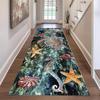 Ocean Theme Runner Rug Whale Shark Turtle Seahorse Jellyfish Print Carpet Colorful Cartoon Illustration Non-Slip Hallway Mat