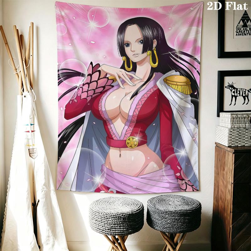 Boa Hancock Wall Tapestry Aesthetic Wall Hanging Printed Fabric Blanket Decorative Tapestries For Bedroom Living Room Home Decor