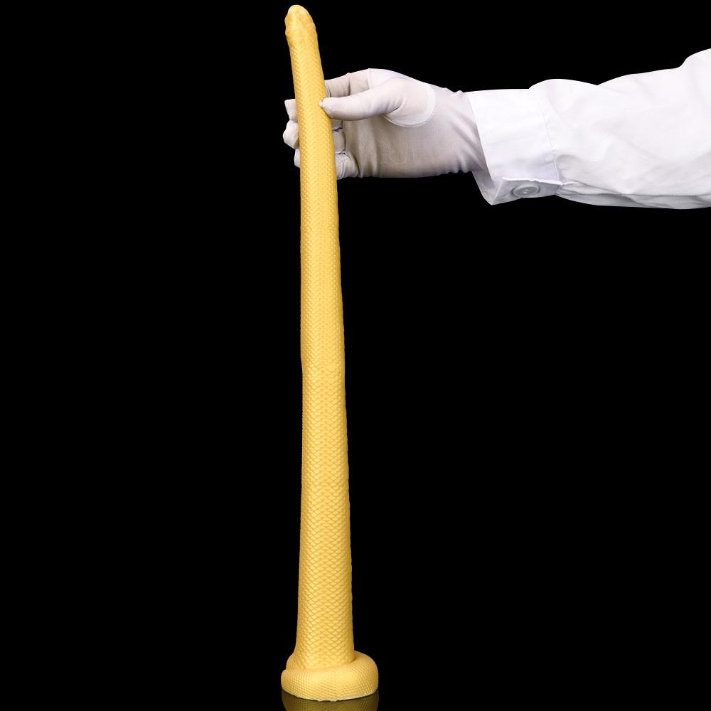 Gold Silicone Soft Extra Long Anal Plug Anal Masturbator Huge Dildo Big Dick Fisting Sex Toy Strap On Cock Realistic Penis