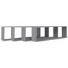 815910 vidaXL Étagères murales cube 4 pcs Sonoma gris 100x15x30 cm Bois