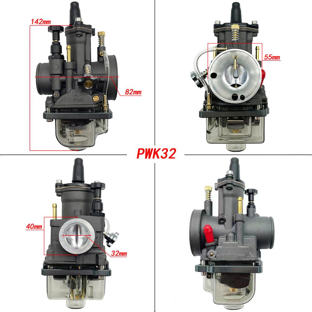 Motocross Modified Parts For Mikuni Carburetor PWK 21 24 26 28 30 32 34mm Motorcycle Flat Curtain Carb Moped Dirt Pit Bike