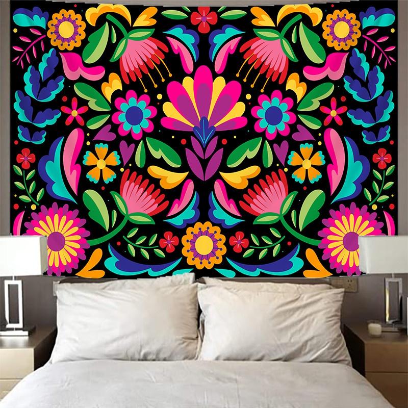 Heimdekoration, Wandbehang, Blumen-Wandteppich, Wunder-Wandteppich, Mandala-Wandteppich, Kunst-Wandbehang, Wandteppich, Moda, 230 x 180 cm