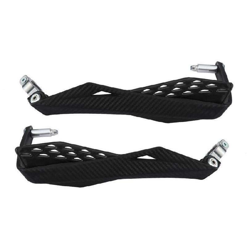 2 Stück 22mm Motorrad Lenker Handschutz Protektor Karbonfaser Muster Schwarz
