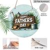 2D Flat, 1pc 7.87x7.87 Inch Round Sign, "Happy Father's Day" Vintage Decorative Plaque, Vintage Fishing-themed Decorative Sign, Suitable for