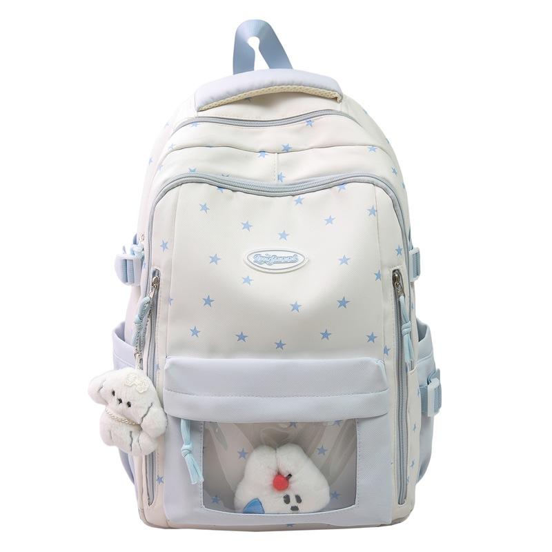 Schoolbag New Schoolbag Female Junior High School Students Large Capacity Simple Backpack College Students High Value Casual Versatile Backpack