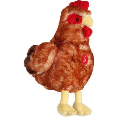 Plyšová hnědá slepice se zvukem - GIPSY TOYS - 22 cm