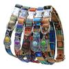 Vintage Pet Collar Boho Adjustable Nylon Dog Collar with Bead Pendant for Small Medium Large Dogs Cats