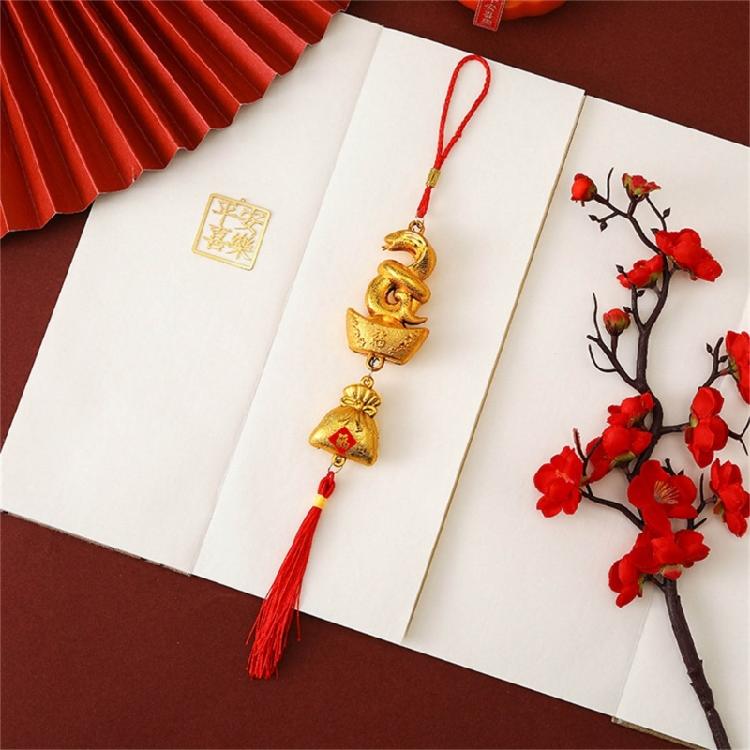 2025 Years of The Snake Pendant Snake Lucky Charm Decorative for Chinese New Years Prosperitys and Elegant Decoration