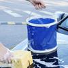 1pc Professional Car Wash Bucket 9L Foldable, with Grit Guard, Oxford Cloth for Safe Paint Cleaning, Portable & Durable