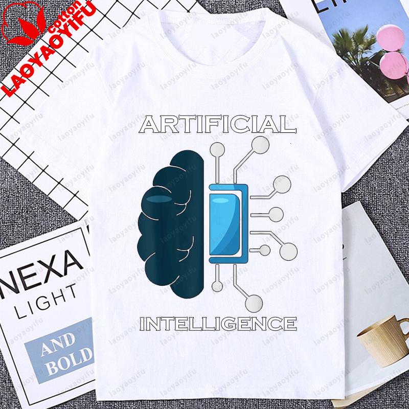 Artificial Intelligence AI Graphic Printed Tshirt Casual Fashion Loose Hip Hop Unisex T Shirt Streetwear Short Sleeve Harajuku Tees