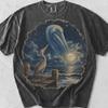 Pelican Celestial Moon Shirt – Retro 90s Style Comfort Colors Cotton Tee