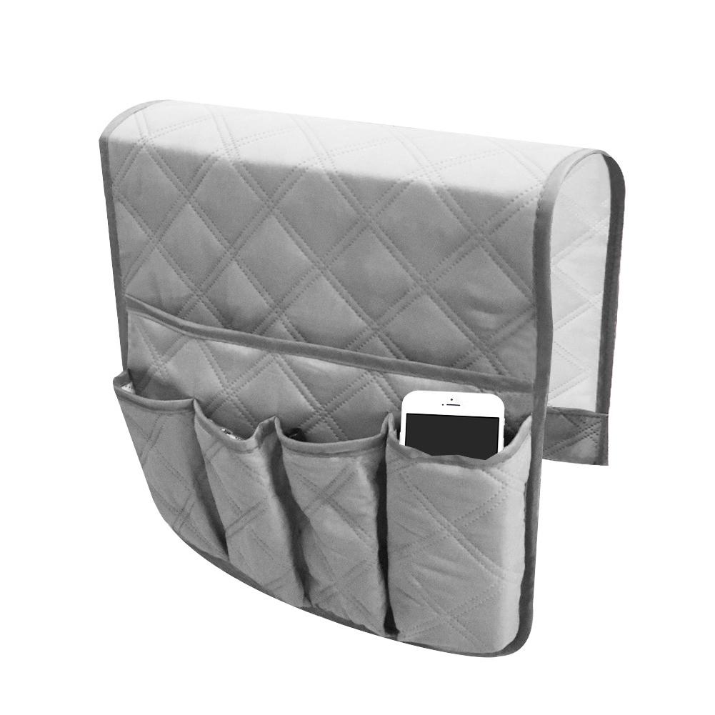 

Practical Waterproof Sofa Armrest Storage Organizer for Tablets TV remotes gray35*13 inches