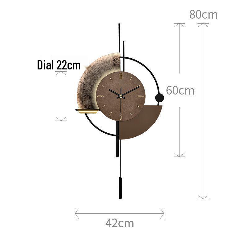 Punch-Free Modern Minimalist Wall Clock for Living Room Decoration