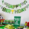 Football Theme Party Happy Birthday Banner Garland Kids Boy Soccer Birthday Decoration Favors Cupcake Topper Flags Supplies