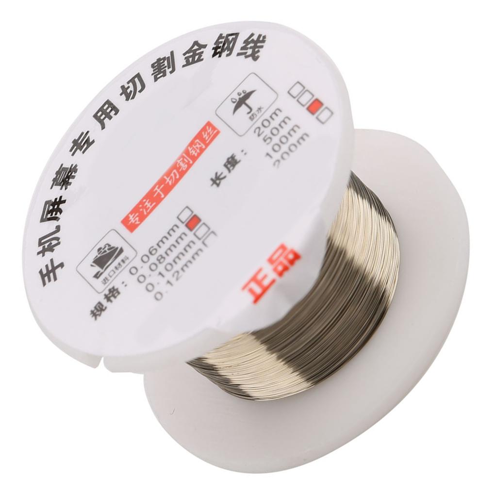 100m Molybdenum Cutting Wire Line for LCD Display Screen Separator Repair (0.08mm*100m)