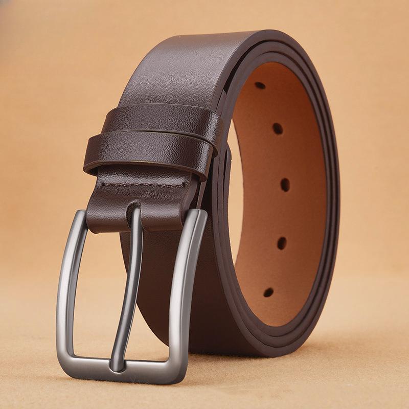 Leather Belts for Man High Quality Plus Long Size Male Pin Buckle Waist Belt Strap