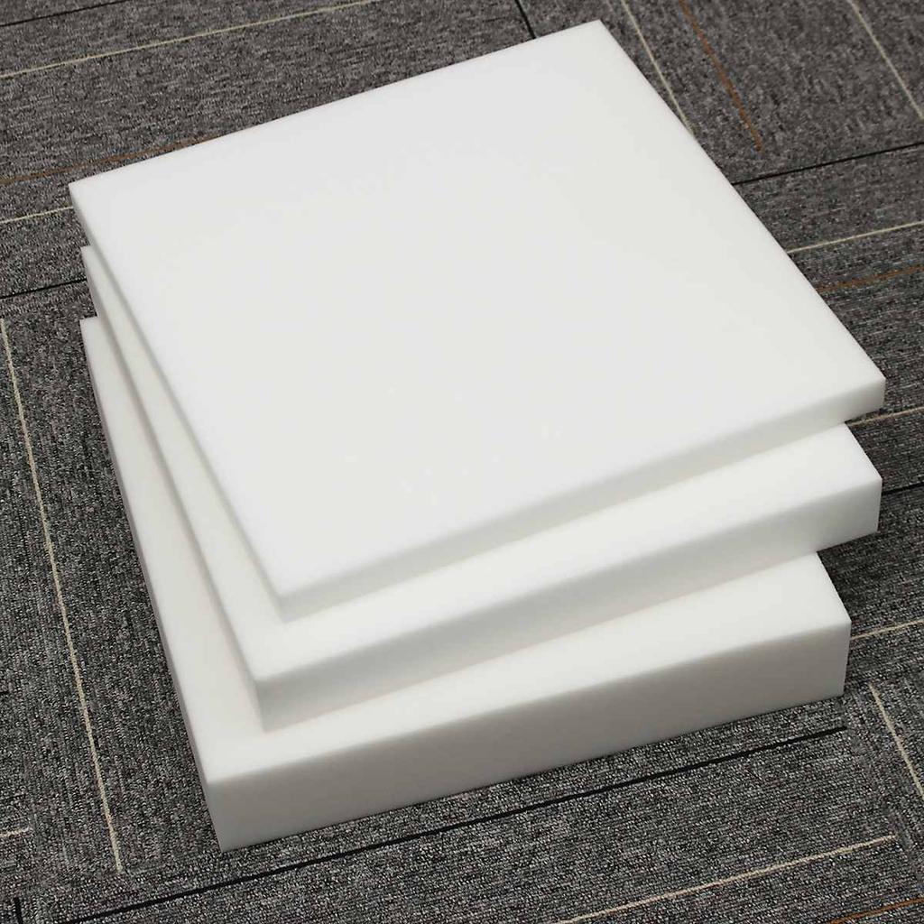 40x40cm High Density Seat Cushion Memory Foam Rubber Replacement Polyurethane Upholstery Soft White Firm Sheet Mat Pad Pillow