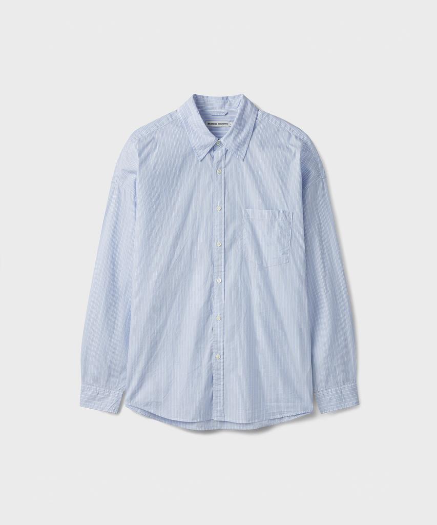 Beulaendideu Glory Oversized Stripe Shirt [Sky Blue]