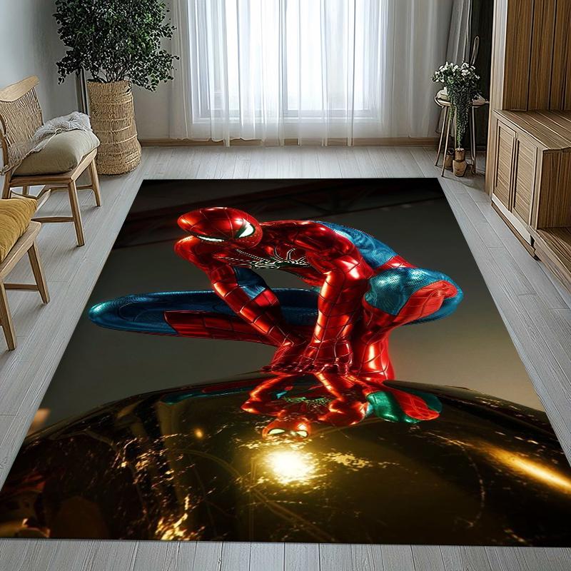 Marvel Avengers Spider Man Cartoon Living Room Non-Slip Area Rug Soft Carpet for Bedroom Kids Playroom Sofa,Home Decor Doormat