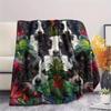 1Pc Collie Corgi Print Flannel Blanket, High quality Comfortable for All Seasons, Home Decor, Warmth and Comfort, Perfect for Christmas Gifts