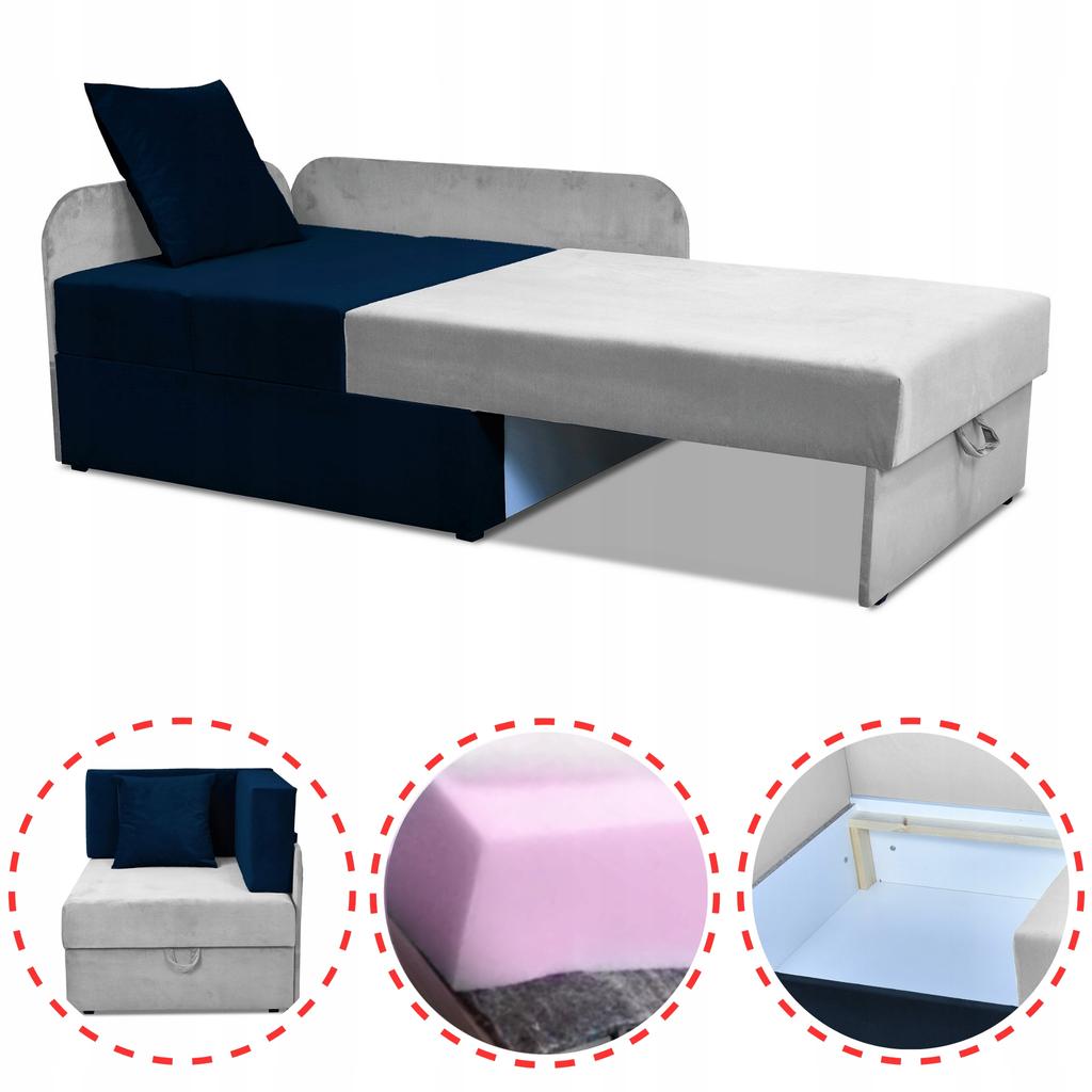 Narożnik dziecięcy Denis Duo rozkładany pojemnik łóżko dzieci materac kubuś