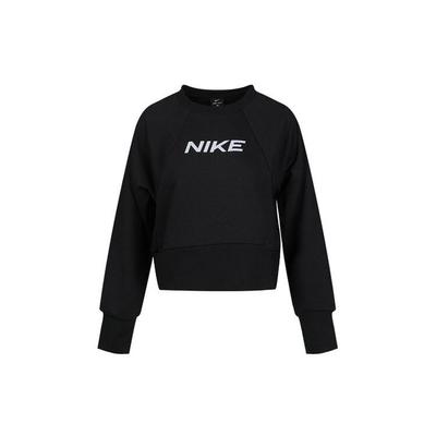 Dri-FIT Get Fit Logo Printed Crewneck Casual Sports Sweatshirt Women Sweatshirt Black CQ9306-010