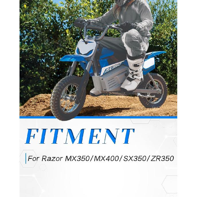 MX350#25 126 Links Chain & Chain Tensioner & Cleaning Brush Bundle for MX350/MX400/SX350/ZR350 Electric Dirt Bike