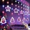 HEIXIE Christmas Star Curtain String Lights
