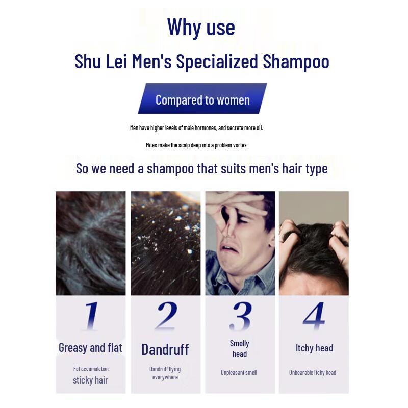 Sleek Men's Refreshing Anti-Dandruff Shampoo