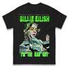 Billie Eilish Ich bin der Bösewicht Vintage 90er Grafik-T-Shirt Unisex Unisex Retro Popmusik-Fan Lässige Kurzarm-Baumwoll-Oberteile