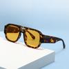 3pcs Fashion Square Sun Glasses Women Candy Color Retro Wide Legs Men Eyeglasses Shades Large Frame Double Bridges