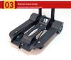 Portable Folding Aluminum Luggage Cart with Telescopic Handle and Four Wheels