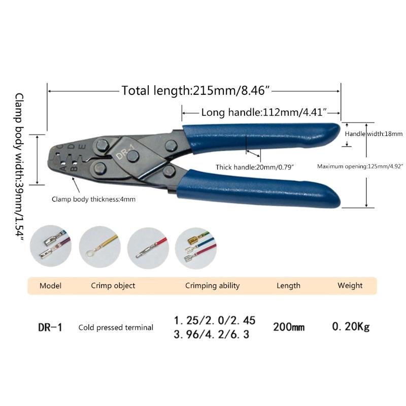 Anti-Rust Terminal Crimping Pliers Perfect for DIY Homeowner Applications To Multiple-type Connector Installations