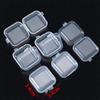 5/20PCS 3.5*3.5*2cm Small Plastic Storage Box for Jewelry Beads Earring Jewelry Container Transparent Square Box Case Contain