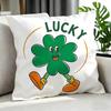SSt Patrick Cartoon Lucky Clover Cushion Cover Cushion Cover Set Pcs x x x Pillowcase Decorative Sofa Home Decor