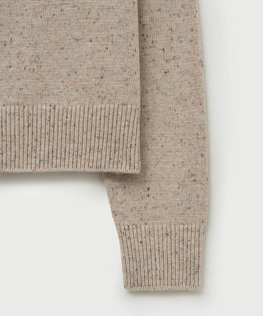 Seteo (W) Classic Turtleneck Mix Knit Oatmeal