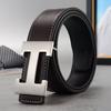 Klassieke Herenleren Riem, Business Casual Tailleband, Letter Trendy Mode Veelzijdige Gesp Riem, Vakantiecadeau
