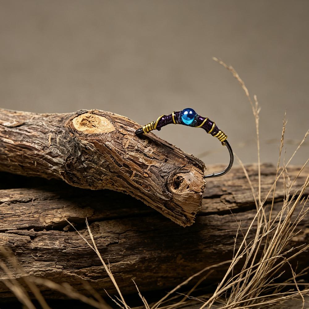 #9 Brass Bead Epoxy Chironomid Buzzer Nymph Fly, Midge Pupa Fast Sinking Fly Fishing Flies for Trout Grayling Bass