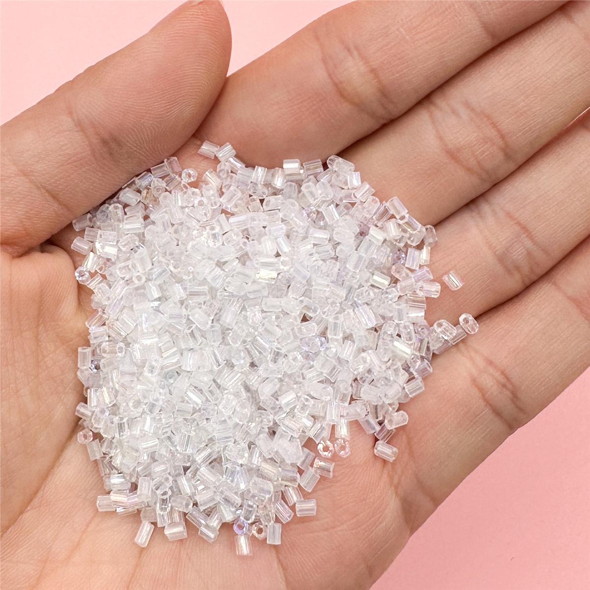 

5000 шт./пакет, бисер, фурнитура для ювелирных изделий, 2*3 мм, швейные аксессуары для одежды, стекло для рукоделия, бисер «сделай сам», трубчатые бусины белый