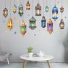 Retro Chandelier Festival PVC Removable DIY Adhesive Stickers for Middle East Celebration Decor